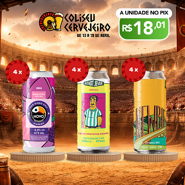 IPA + Double IPA + Triple IPA – 12 latas