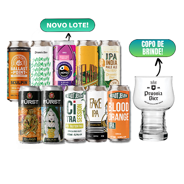 10 IPAs + Copo Hop Master 460ml