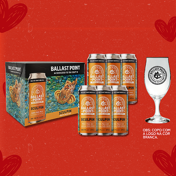 Kit de IPAs + Taça Ballast Point Sculpin