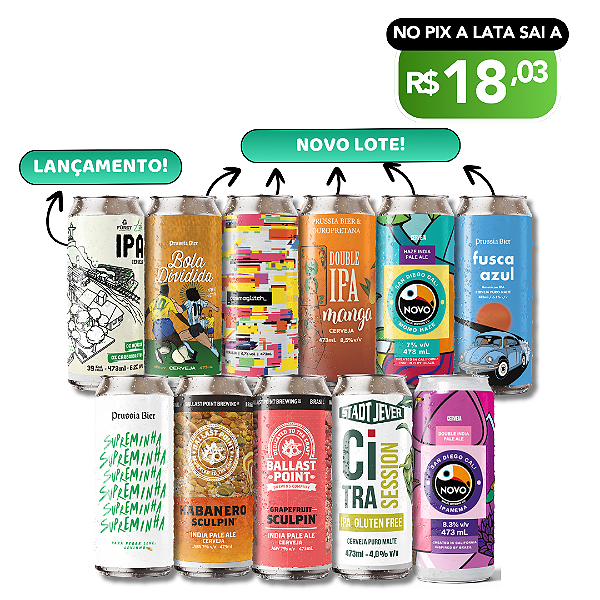 IPAs Novidade – 11 Latas