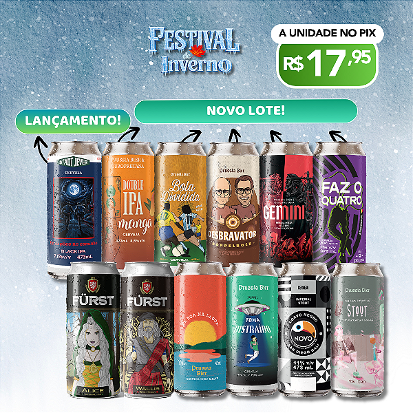 Cervejas Pancadas – cervejas fortes – 12 latas