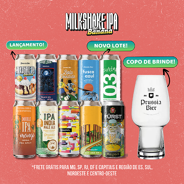IPAs + IPA glass – 10 Latas + Copo