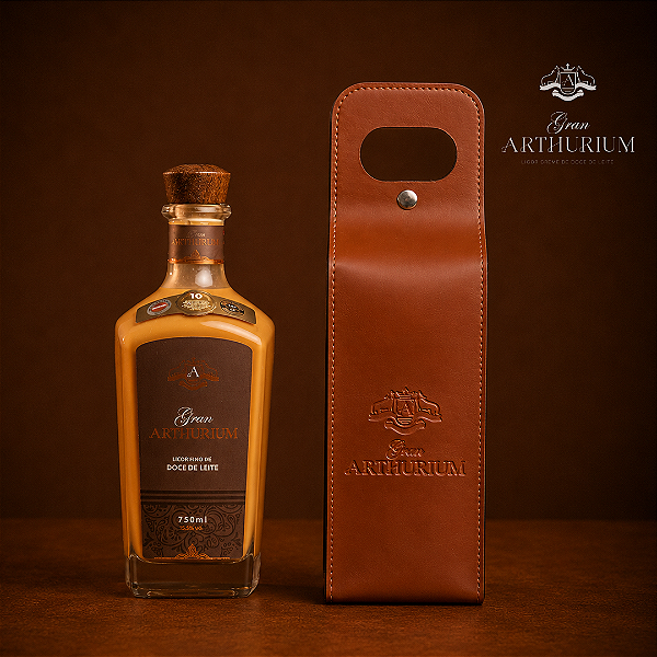 Garrafa Gran Arthurium 750ml + Bolsa Courino Porta Garrafa 750ml