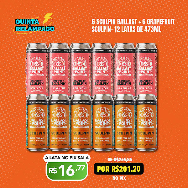 Quinta Relâmpago - Ballast Point + Grapefruit – 12 latas