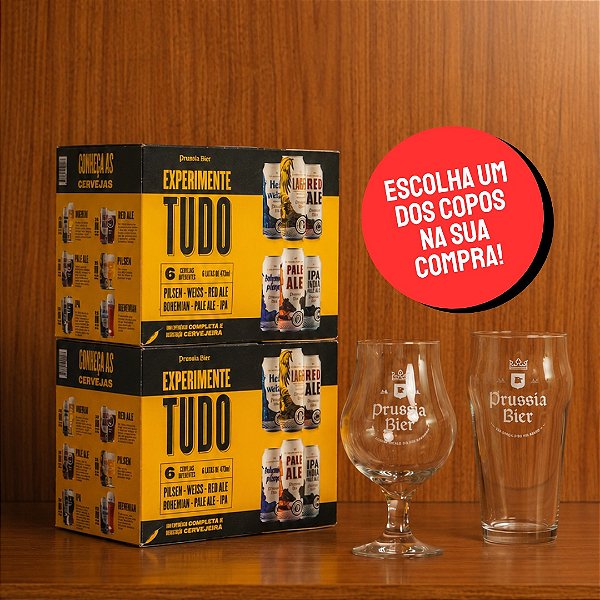 2 Packs Experimente Tudo + Escolha seu Copo - 12 latas