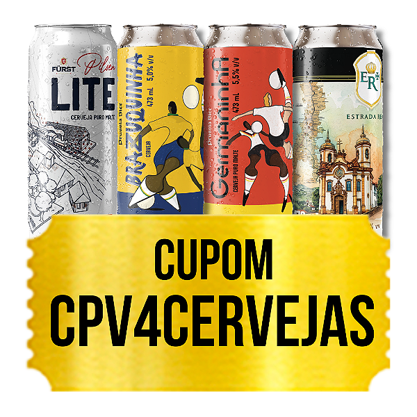Cupom 4 cervejas (Germaninha, brazuquinha, Lite e Estrada Real) o desconto será aplicado*