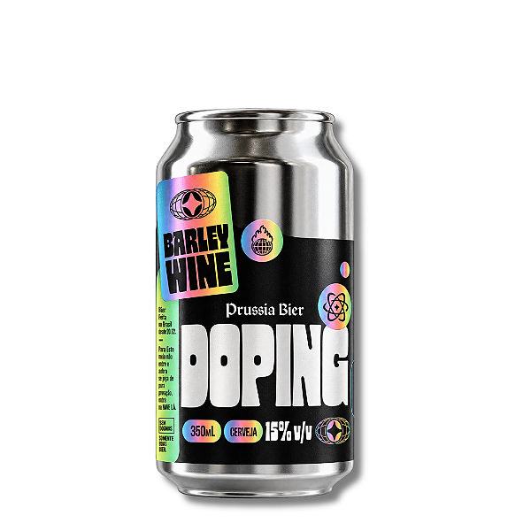 Cerveja Doping (Barley Wine com Café e Avelã) Prussia Bier unidade - Lata 350ml