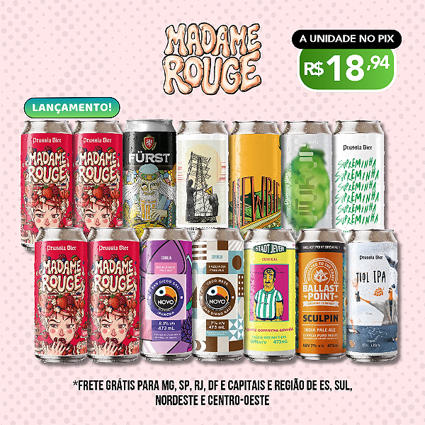 Super Promo MIX IPAs - Madame Rouge - Red IPA - 14 Latas