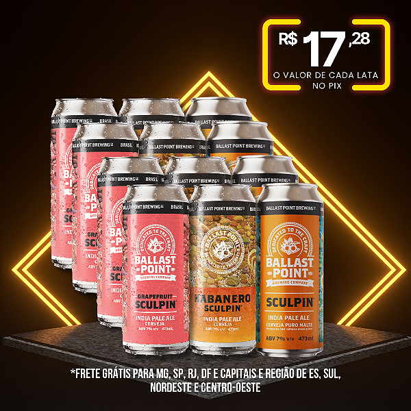 Trilogia Ballast Point Sculpin - 12 Latas