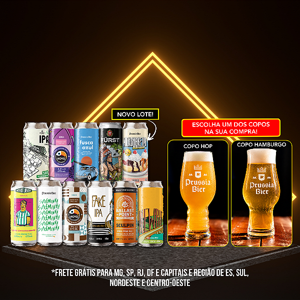 IPAs + Copo (escolha seu copo) – 11 Latas