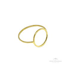 Anel Circulo Colecionável Minimalista Vazado Delicado - Semijóia Banhada Ouro 18K