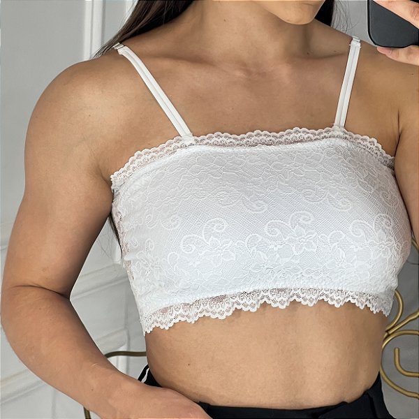 Top Faixa Ana - Sem Bojo Alças Removíveis - Sutia/ Sutian/ Sutiã - Elegante e Charmoso