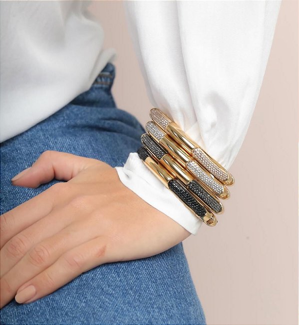 Bracelete Glamour - Semijoia Banhada a Ouro 18K
