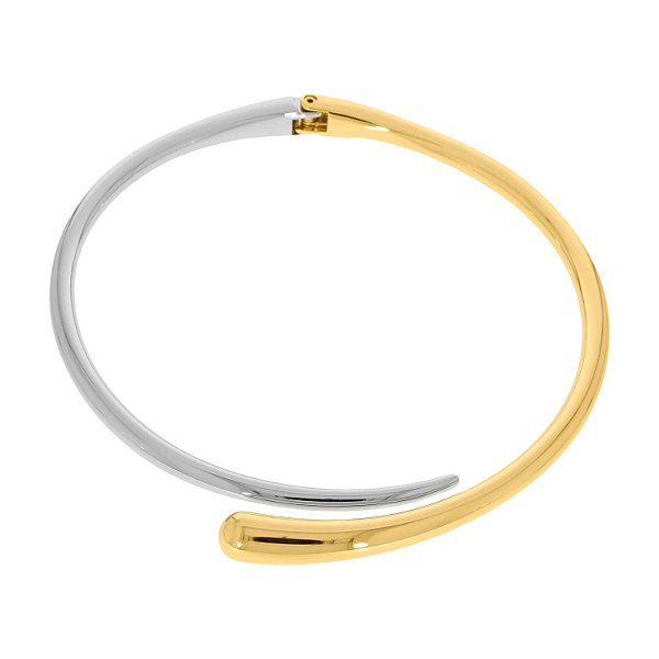 Colar Aro Gota Duo - Dois Banhos - Semijoia Banhada no Ouro 18k e a Rodio
