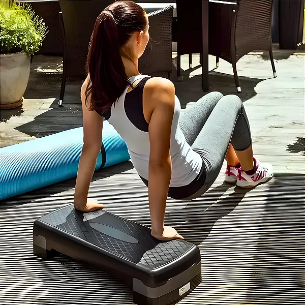 Step de Ginástica Academia Exercícios Ajustável 2 Níveis