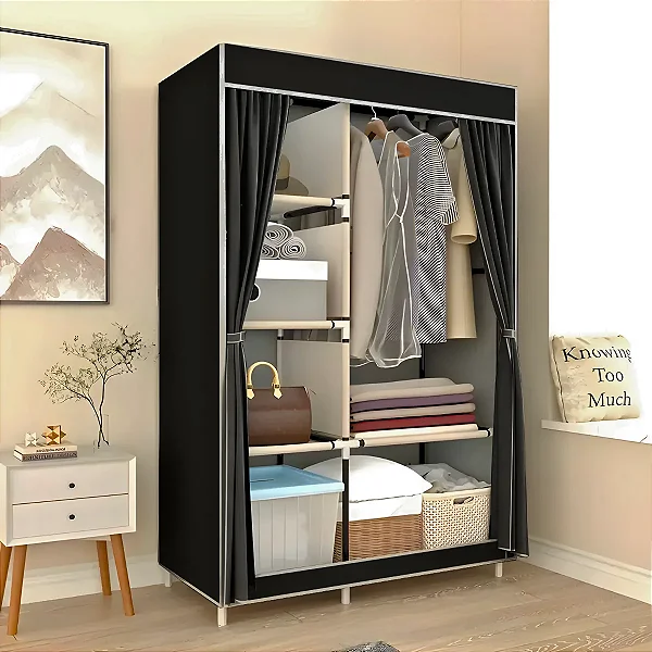 Guarda Roupa Closet Dobrável Organizador Preto