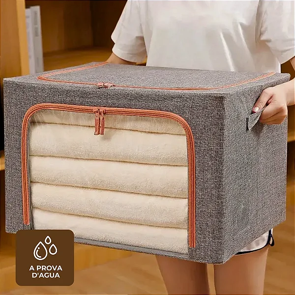 Caixa Organizadora De Roupas Multiuso Dobrável - CINZA
