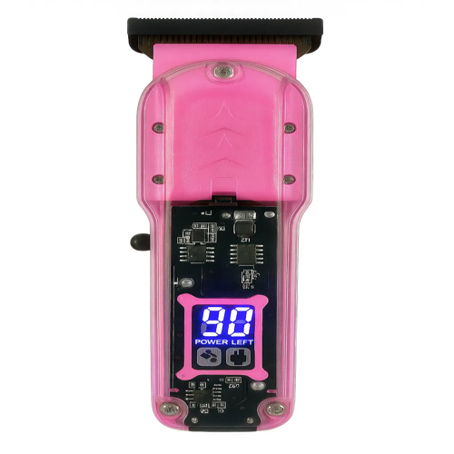 Maquina de Cortar Cabelo Transparente Visor Digital