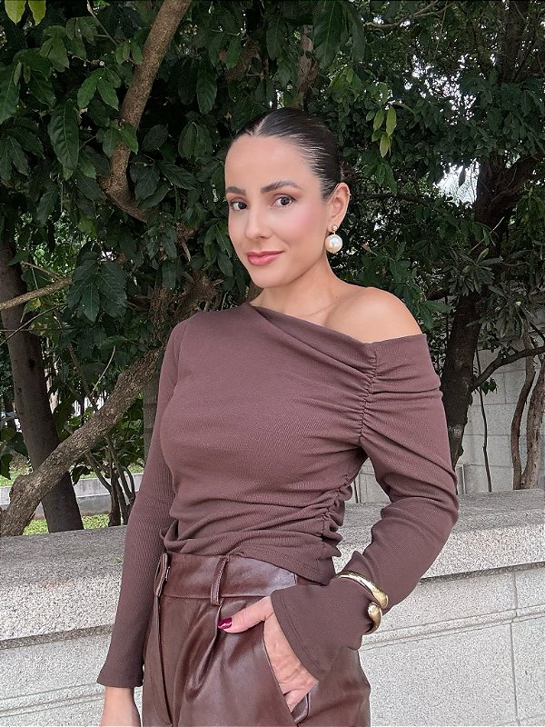 BLUSA VIVIAN MARROM