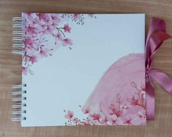 Álbum Decorado Aquarela Rosa