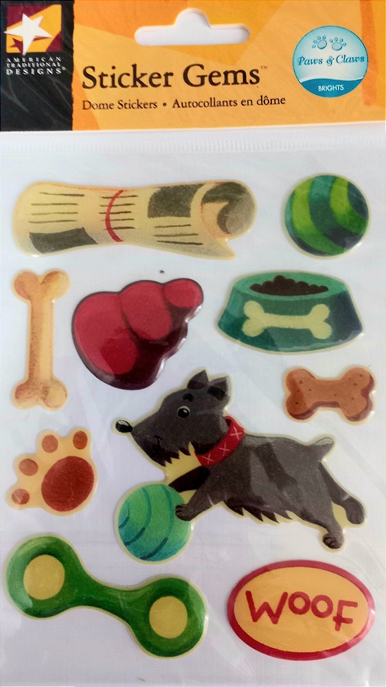 Adesivo Pets Paws & Claws Dog Gems