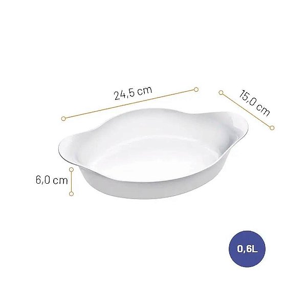 Assad Oval Peq 600ml Opaline 635917 Nadi