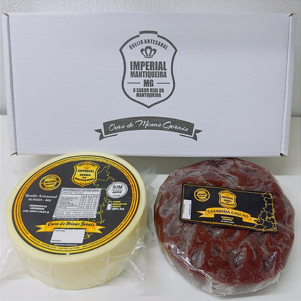 Queijo Tradicional Alagoa 900g + Goiabada Cascão Artesanal 1KG