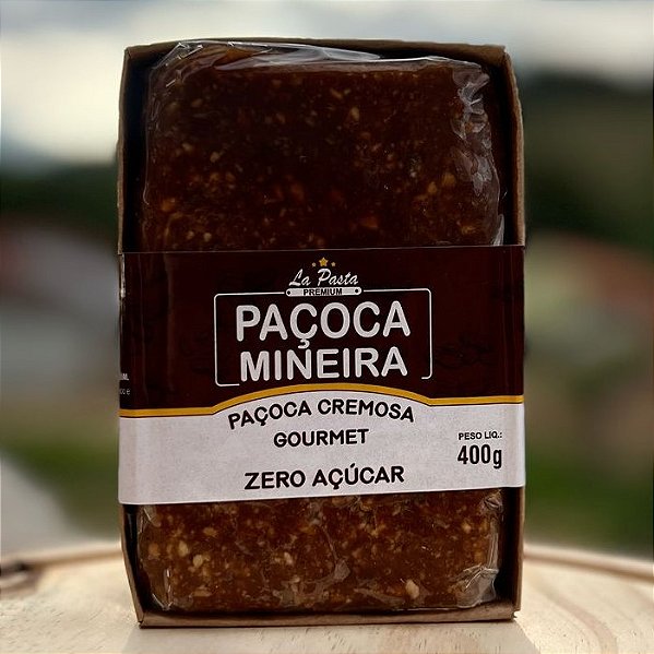 Paçoca Cremosa Gourmet Barra 400g Artesanal Maestro ZERO AÇÚCAR