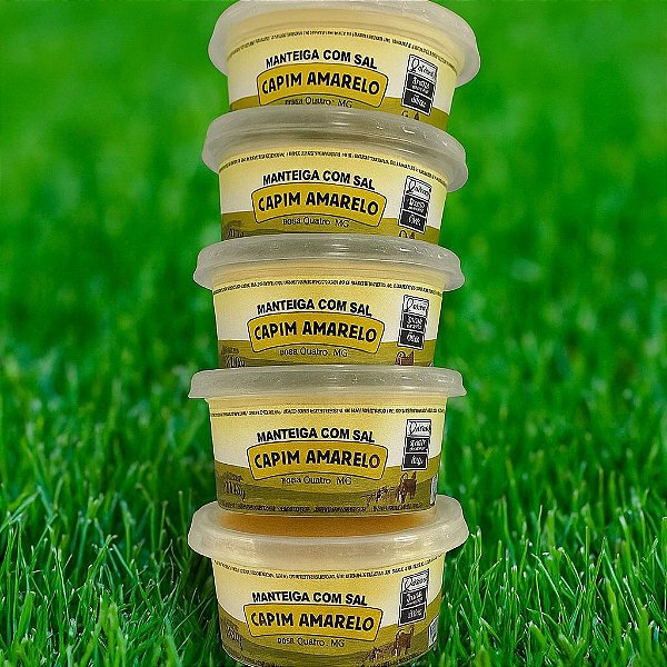 Kit 5 Manteiga Capim Amarelo de 200g