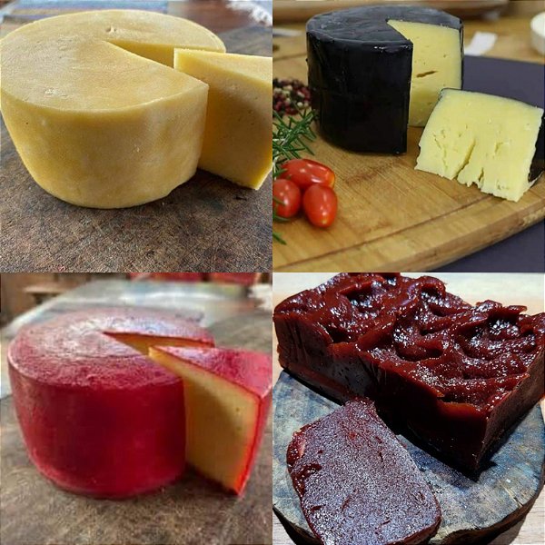 Kit 3 Queijos Tipo Parmesão - Faixa Vermelha 500g + Tradicional 500g + Faixa Preta 500g + Goiabada Cascão