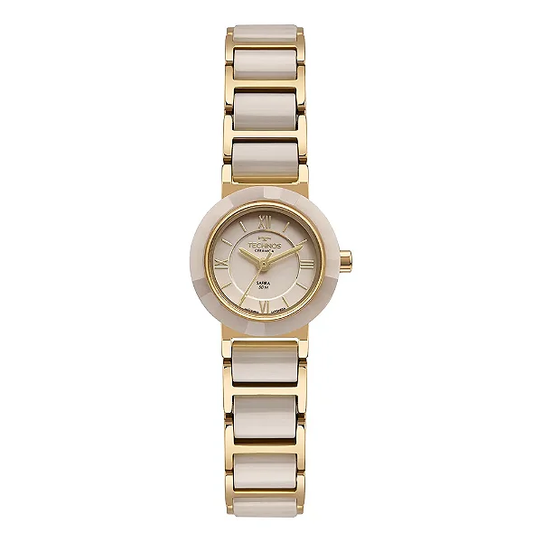 Relógio Technos Feminino Ceramic/saphire Dourado