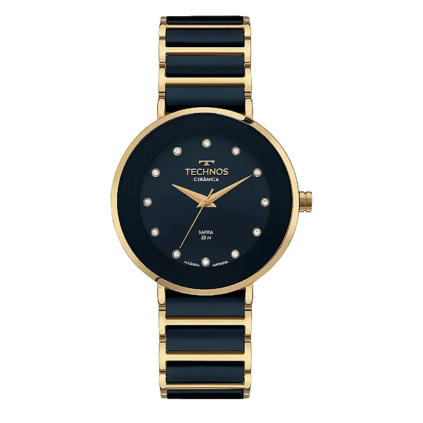 Relógio Technos Feminino Ceramic Sapphire Dourado 2035LMM/1A