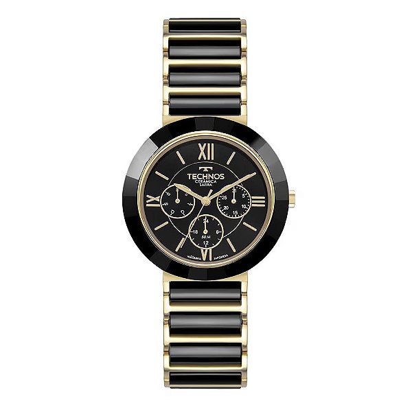 Relógio Technos Feminino Ceramic Sapphire Dourado - 6P29AMJ/1P