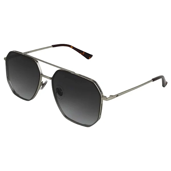 Óculos Solar Mormaii M0148g0833 Prata Fosco Lente Cinza Degradê