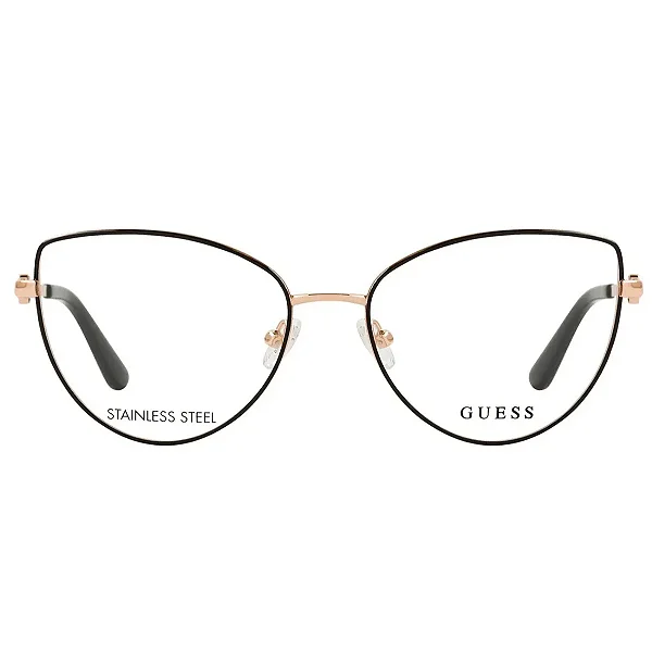 Óculos de Grau Guess GU2954 Gatinho Metal Preto