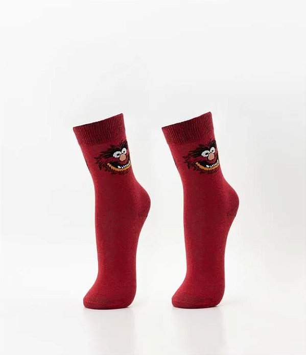 Meia Cano Alto Animal Muppets