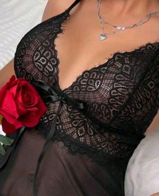 Baby Doll Sensual  Tule  e Renda