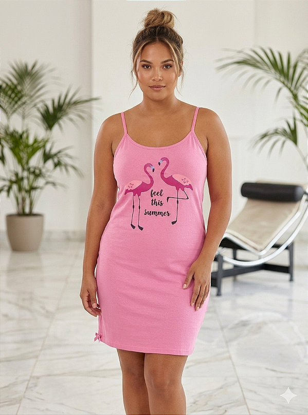 Camisola Malha Flamingo