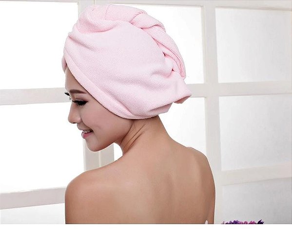 Touca Toalha Anti Frizz para Cabelos