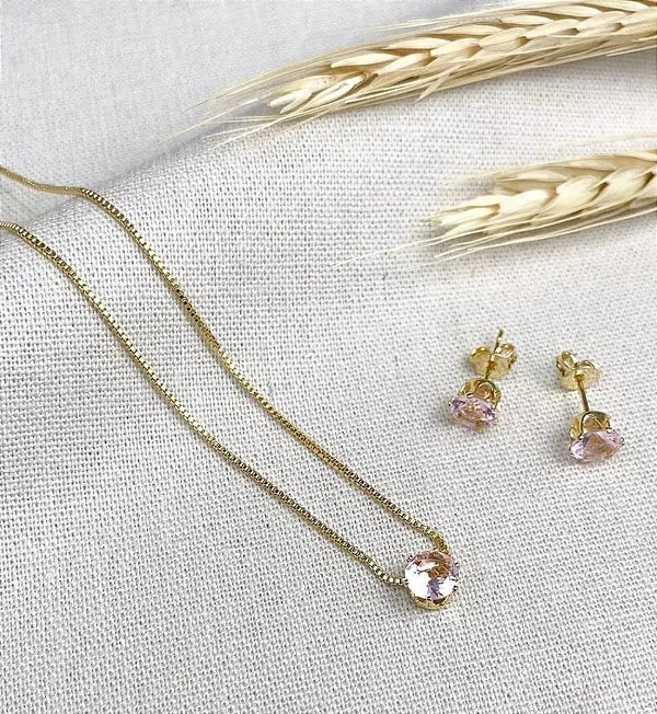 Conjunto Ponto de Luz Rosa