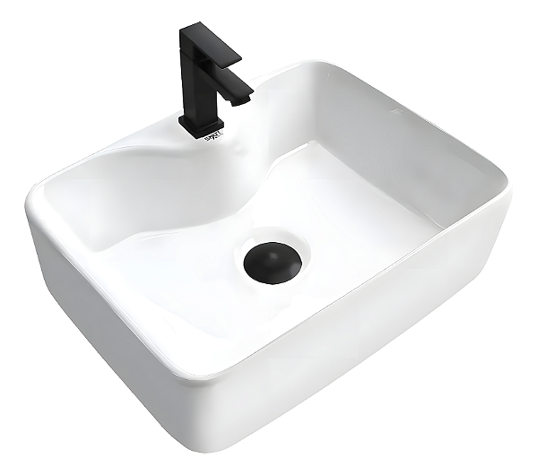 Cuba de cerâmica para banheiro/lavabo 48x38x13 cm