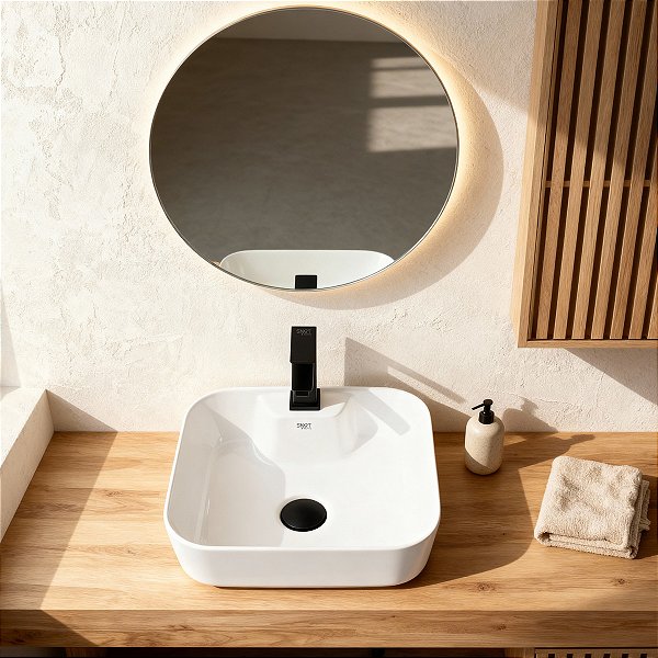 Cuba Sobrepor de cerâmica para banheiro/lavabo 40x40x14 cm