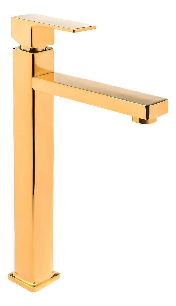 Torneira Bica Alta banheiro/lavabo/pia Luxo Dourado