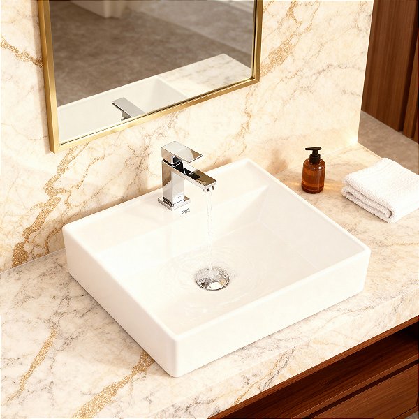 Cuba Cerâmica Banheiro/Lavabo 42x42 cm