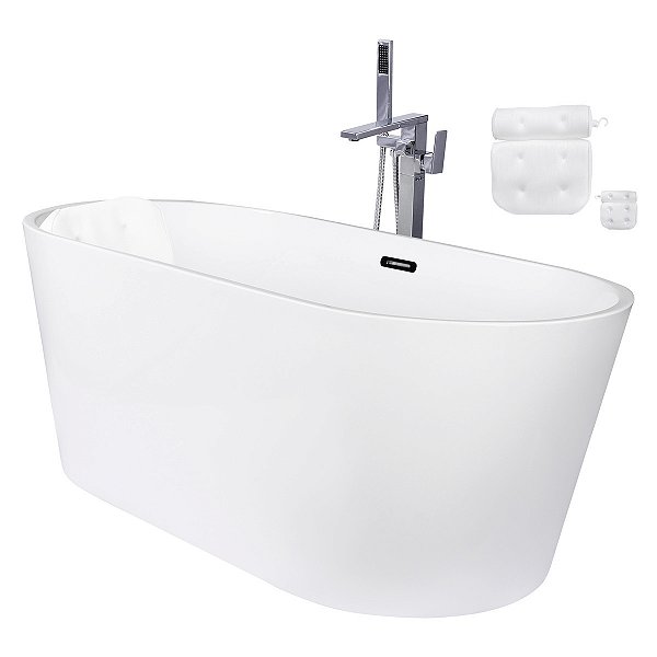 Kit Banheira Freestanding Venezza 1.50m c/Misturador Cromado