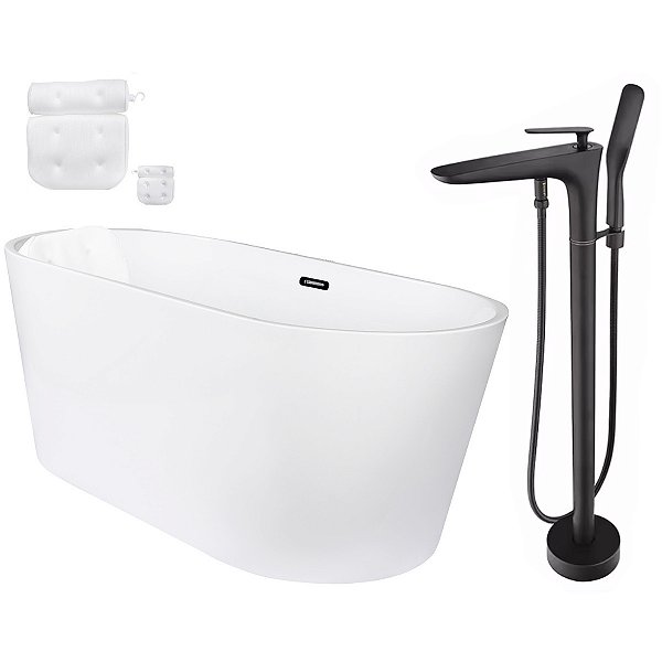 Kit Banheira Freestanding Venezza 1.50m c/Misturador Preto