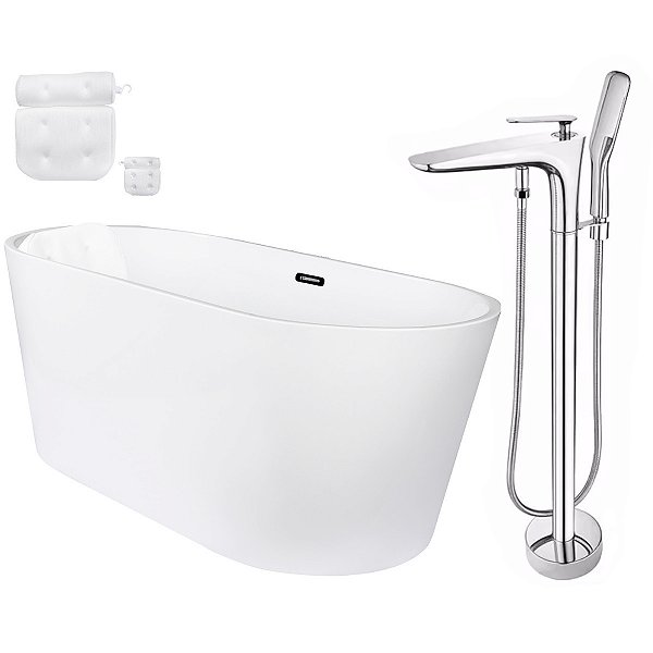 Kit Banheira Freestanding Venezza 1.50m c/Misturador Cromado