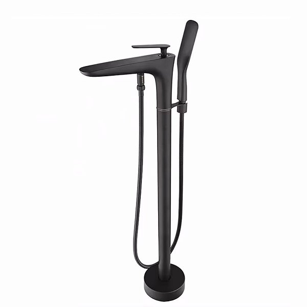 Misturador Monocomando de Piso para Banheira Preto