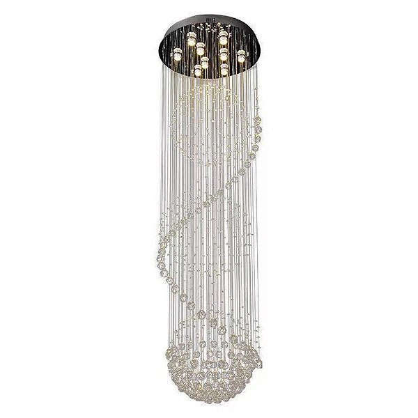 Lustre Cristal Esferas Luxo D60xH180CM - Smart Norte