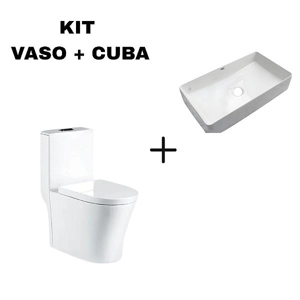 Kit Cuba Mamoré 61x35 + Vaso Sanitário Smart 275